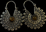 Load image into Gallery viewer, 6. Bronze Earrings with Semi-Precious Stones
