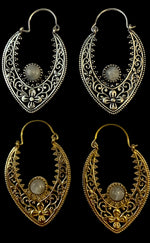Load image into Gallery viewer, 7. Bronze Earrings with Semi-Precious Stones
