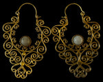Load image into Gallery viewer, 5. Bronze Earrings with Semi-Precious Stones
