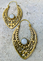 Load image into Gallery viewer, 7. Bronze Earrings with Semi-Precious Stones
