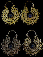 Load image into Gallery viewer, 8. Bronze Earrings with Semi-Precious Stones
