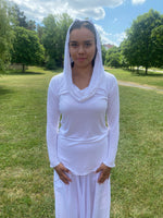 Load image into Gallery viewer, Yoga shirt with hood, long sleeves, no print
