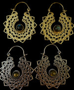 Load image into Gallery viewer, 8. Bronze Earrings with Semi-Precious Stones
