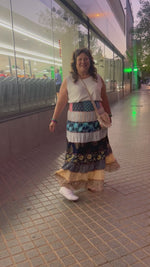 Load and play video in Gallery viewer, Bohemian ruffled cotton skirt
